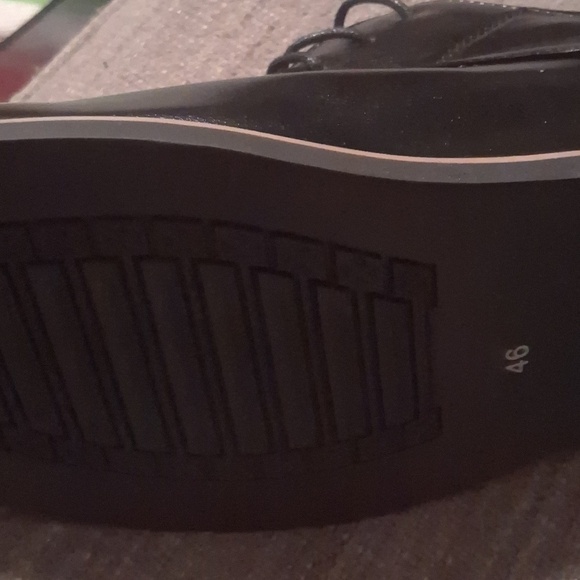 NWT Tanner Classic Black Men\'s Derby Dress Shoes Size 12 EU 46 and original bag